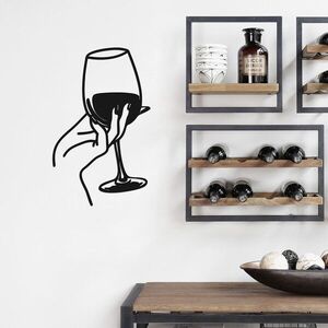 Imagine Decoratiune de perete, Bello, Metal, Grosime: 1, 2 mm, Negru