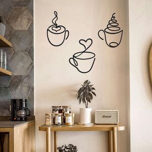 Imagine Decoratiune de perete, Delizioso, Metal, Grosime: 1, 2 mm, Negru