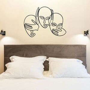Imagine Decoratiune de perete, Fiducia -1, Metal, Grosime: 1, 2 mm, Negru