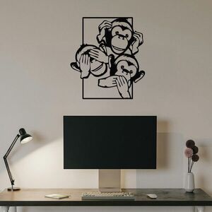 Imagine Decoratiune de perete, Fiducia -2, Metal, Grosime: 1, 2 mm, Negru