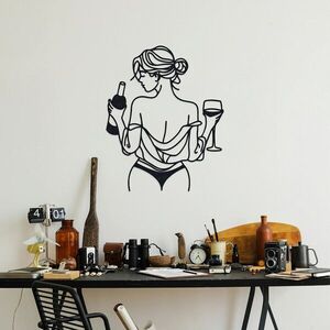 Imagine Decoratiune de perete, Stupendo, Metal, Grosime: 1, 2 mm, Negru