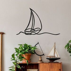Imagine Decoratiune de perete, Natura, Metal, Grosime: 1, 2 mm, Negru