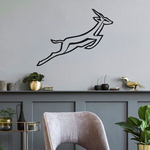 Imagine Decoratiune de perete, Ciervo-1, Metal, Grosime: 1, 2 mm, Negru