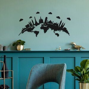 Imagine Decoratiune de perete, Cielo, Metal, Grosime: 1, 2 mm, Negru