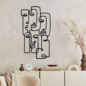 Imagine Decoratiune de perete, Complicado, Metal, Grosime: 1, 2 mm, Negru