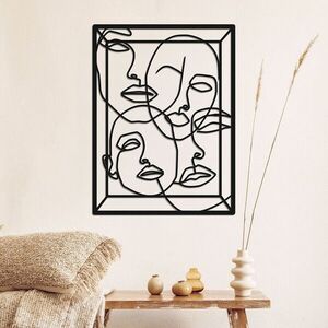 Imagine Decoratiune de perete, Busqueda, Metal, Grosime: 1, 2 mm, Negru