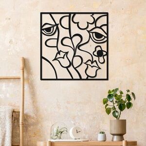 Imagine Decoratiune de perete, Amar, Metal, Grosime: 1, 2 mm, Negru