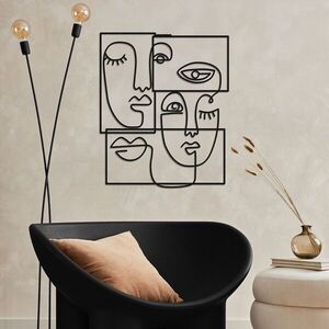 Imagine Decoratiune de perete, Complicado, Metal, Grosime: 1, 2 mm, Negru