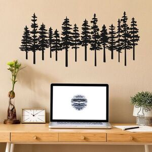 Imagine Decoratiune de perete, Bosque, Metal, Grosime: 1, 2 mm, Negru
