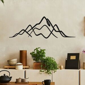 Imagine Decoratiune de perete, Alta Montaña, Metal, Grosime: 1, 2 mm, Negru