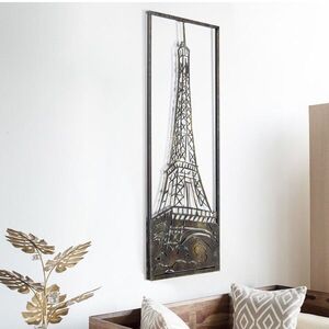 Imagine Decoratiune de perete, Eiffel Tower, Metal, Grosime: Tablă metalică 1, 2 mm, Vintage