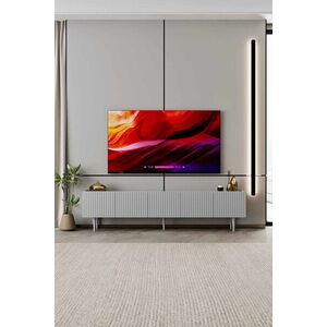 Imagine Comoda TV, Hanah Home, Capella 200, 200x50x29 cm, MDF, Gri deschis