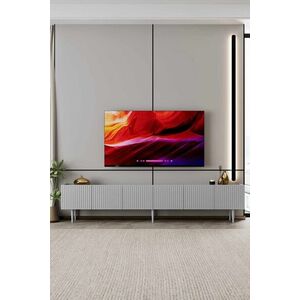 Imagine Comoda TV, Hanah Home, Capella 240, 240x50x29 cm, MDF, Gri deschis