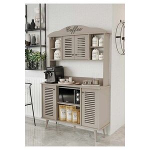 Imagine Dulap de bar pentru cafea, Hanah Home, Avior 120, 120x170x40 cm, MDF, Gresie