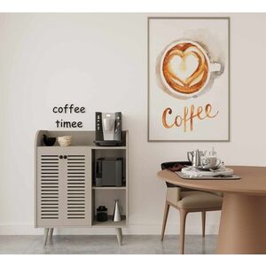 Imagine Dulap de bar pentru cafea, Hanah Home, Magnetar, 90x109x40 cm, MDF, Gresie