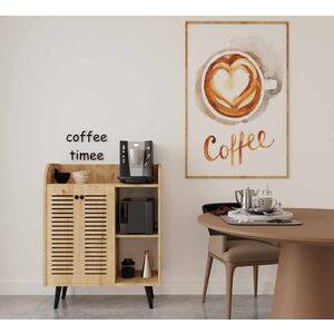 Imagine Dulap de bar pentru cafea, Hanah Home, Magnetar, 90x109x40 cm, MDF, Maro