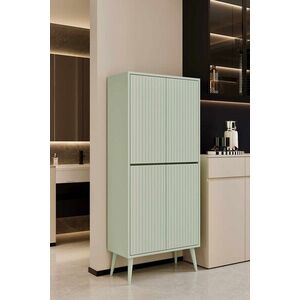 Imagine Dulap pentru bucatarie, Hanah Home, Capella, 69x158x32 cm, MDF, Verde menta