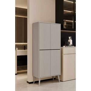 Imagine Dulap pentru bucatarie, Hanah Home, Capella, 69x158x32 cm, MDF, Gri deschis