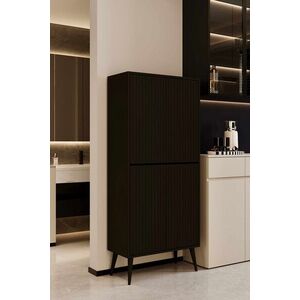 Imagine Dulap pentru bucatarie, Hanah Home, Capella, 69x158x32 cm, MDF, Negru