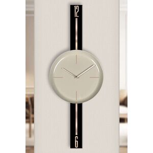 Imagine Ceas de perete decorativ, Vlnt103Syhcp, Otel, ø30 cm, Negru / Cappuccino