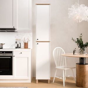 Imagine Dulap multifunctional, Hanah Home, Nord, 36x195.4x32 cm, PAL, Alb / Stejar