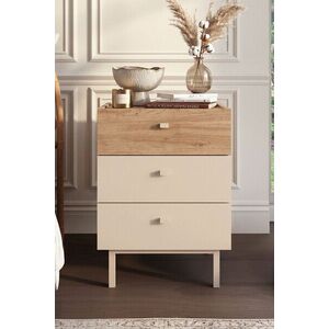 Imagine Noptiera, Hanah Home, Luke, 47.9x63.5x36.8 cm, PAL, Nisip / Stejar