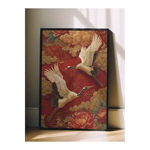 Imagine Tablou decorativ, 115252, Lemn masiv, Sticla PVC, Multicolor