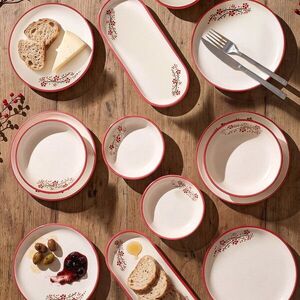 Imagine Set de mic dejun, Hermia, 868ARY1162, Ceramica, Bol pentru gem: 12, 5 x 12, 5 cm (4 bucăți), Rosu