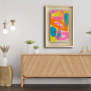 Imagine Tablou decorativ, Ahsakca, Lemn masiv, Fundal: 100% MDF de arțar (grosime: 2, 7 mm) Vopsea: 100% MDF (grosime: 5 mm), Multicolor