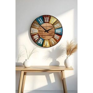 Imagine Ceas de perete, Huhuas00002, MDF, Dimensiune: 50 x 50 cm (1 bucată), Multicolor