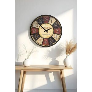 Imagine Ceas de perete, Huhuas00027, MDF, Dimensiune: 50 x 50 cm (1 bucată), Multicolor