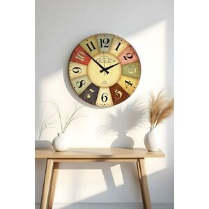 Imagine Ceas de perete, Huhuas00028, MDF, Dimensiune: 50 x 50 cm (1 bucată), Multicolor