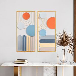 Imagine Decoratiune de perete, Bys-187, Metal, Dimensiuni: 80 x 44 x 2 cm, Multicolor