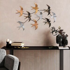 Imagine Decoratiune de perete, Bys-189, Metal, Dimensiuni: 75 x 49 x 5 cm, Multicolor