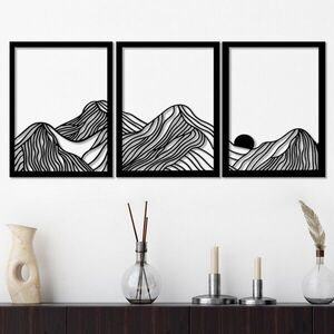 Imagine Decoratiune de perete, Colline-1, Metal, (Grosime: 1, 5 mm), Negru