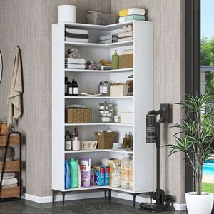 Imagine Dulap de baie, Hanah Home, KC106, 80x198.6x25 cm, PAL melaminat, Alb