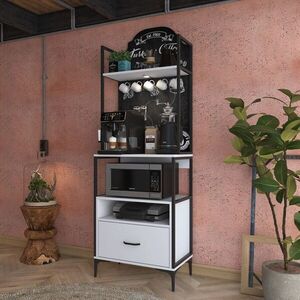 Imagine Dulap multifunctional, Hanah Home, JE155, 70x205x40 cm, PAL melaminat, Alb