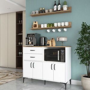 Imagine Dulap multifunctional, Hanah Home, JE235, PAL melaminat, Alb/Maro