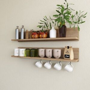 Imagine Raft de perete, Hanah Home, AE106, 90x15x14.8 cm, PAL melaminat, Maro