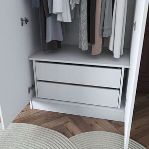 Imagine Dulapior, Hanah Home, BA139, 86.2x39.8x50 cm, PAL melaminat, Alb