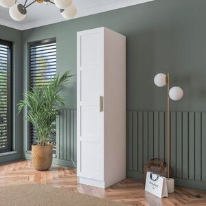 Imagine Dulap pentru haine, Hanah Home, BA190, 45x210x57.5 cm, PAL melaminat, Alb