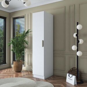 Imagine Dulap pentru haine, Hanah Home, BA162, 45x210x57.5 cm, PAL melaminat, Alb