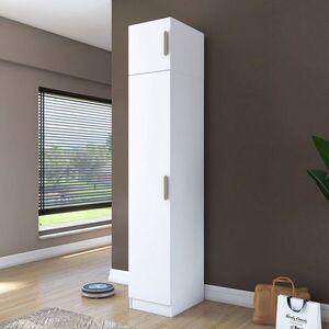 Imagine Dulap pentru haine, Hanah Home, BA212, 45x255x57.5 cm, PAL melaminat, Alb