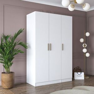 Imagine Dulap pentru haine, Hanah Home, BA155, 135x210x57.5 cm, PAL melaminat, Alb
