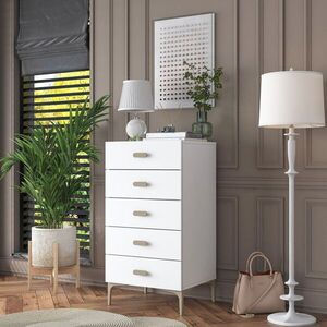 Imagine Dulap, Hanah Home, BE106, 55.4x105.4x45 cm, PAL melaminat, Alb