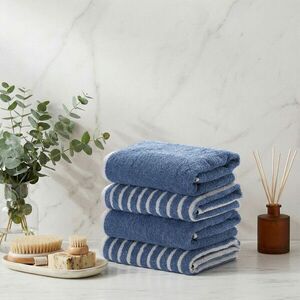 Imagine Set prosoape, L'essentiel Maison, Stripe Melange, Bumbac, Albastru