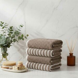 Imagine Set prosoape, L'essentiel Maison, Stripe Melange, Bumbac, Maro