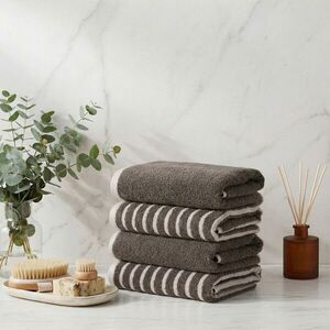 Imagine Set prosoape, L'essentiel Maison, Stripe Melange, Bumbac, Antracit