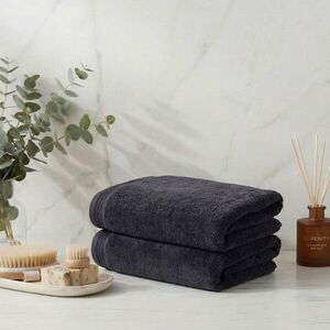 Imagine Set prosoape de baie, L'essentiel Maison, Unceasing, Bumbac, Negru