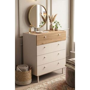 Imagine Dulap, Hanah Home, Luke, 80x93.1x41.8 cm, PAL, Nisip / Stejar